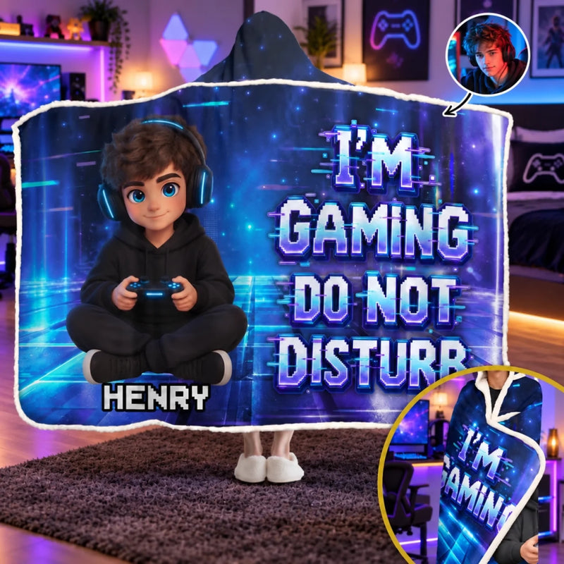 Custom Photo Gamer Do Not Disturb Gifts for Kids - Personalized Snuggl ...